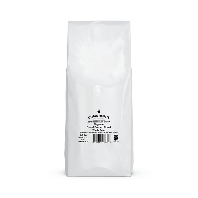 Cameron's Coffee Roasted Whole Bean Coffee, Organic Decaf French Roast, 4 Pound - Image 2